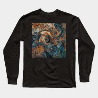 Interlocking Abstract Geometric Figures Dimensions Long Sleeve T-Shirt